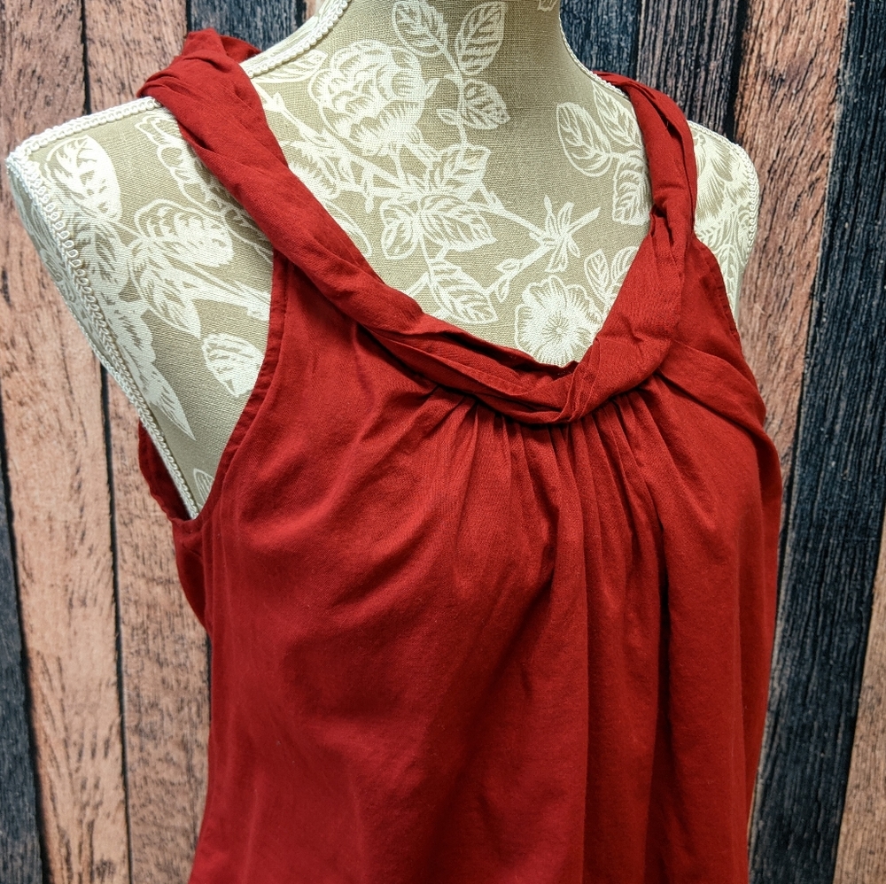 Ann Taylor Loft Red Sleeveless Top